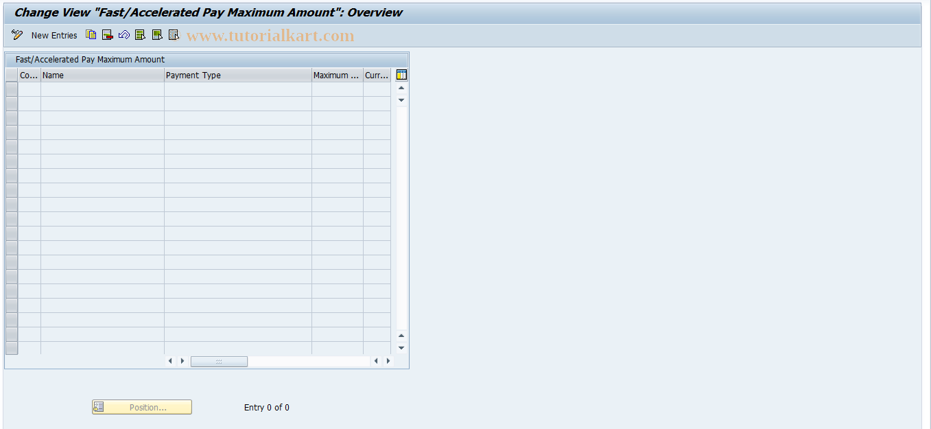 SAP TCode OFFP - Maxium amount limit