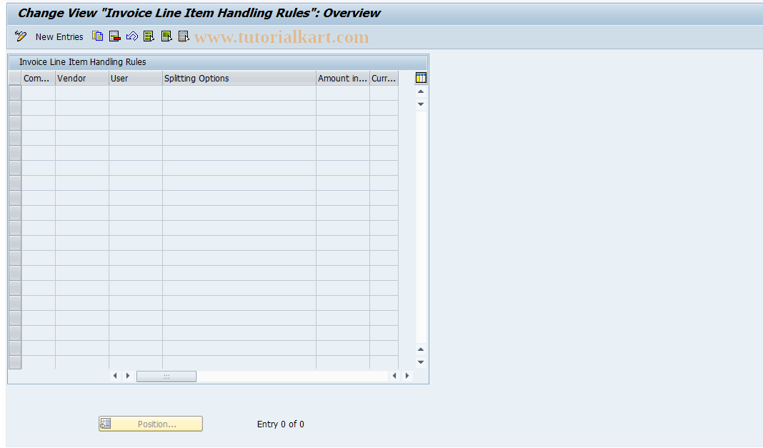 SAP TCode OFIV - Invoice verification rules for PPA