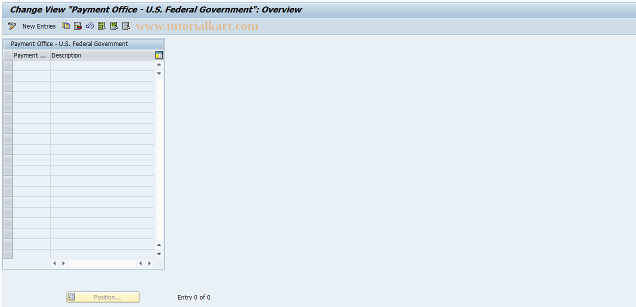 SAP TCode OFMFG_PO - Maintain Payment Office