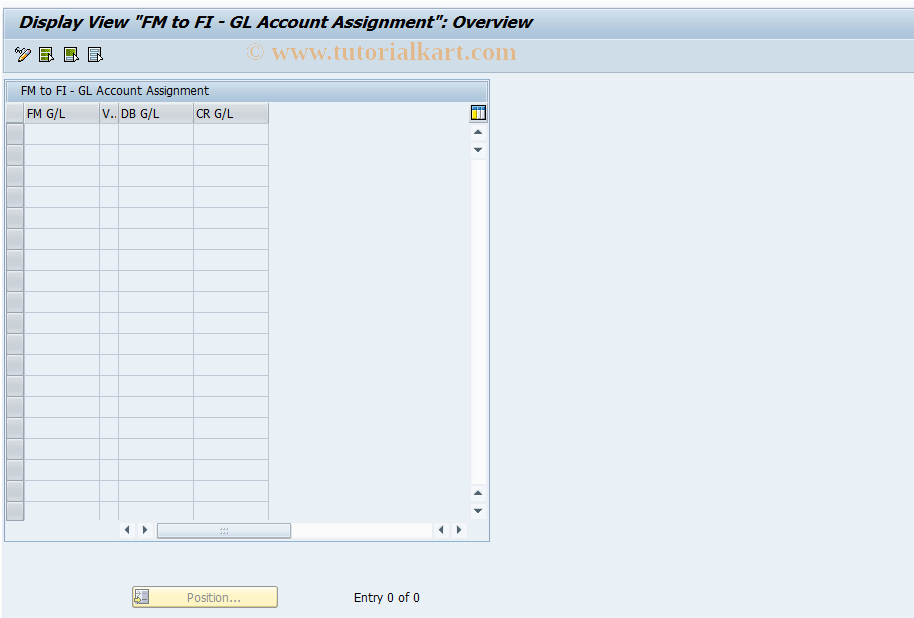 SAP TCode OFMTOAC2 - Define Debit/Credit GL in FM to AC