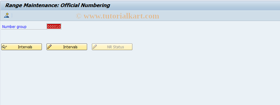 SAP TCode OFN_YR - Number range maintenance: OFN_YR