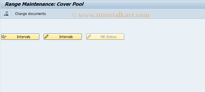 SAP TCode OFR1 - Cover Pool Number Ranges