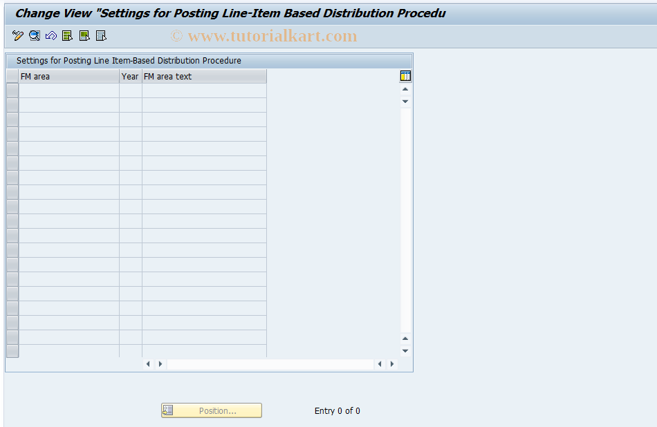 SAP TCode OFUD - Distribution Procedure/Line Items