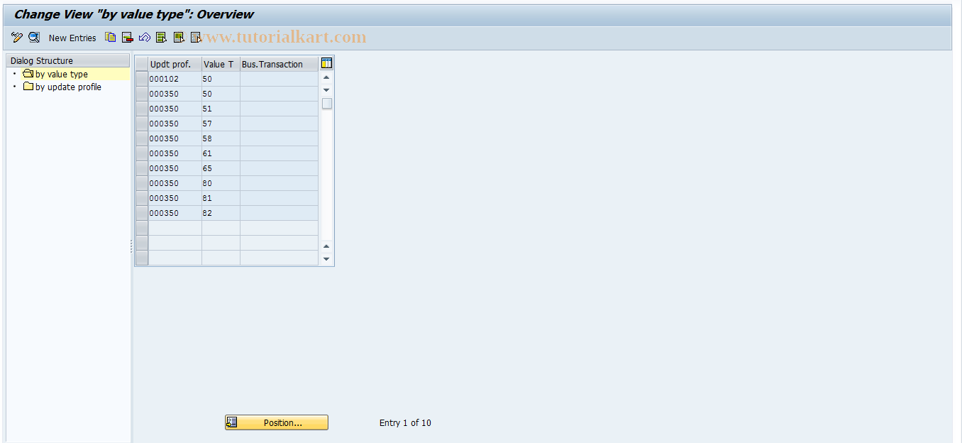 SAP TCode OFUR - Overwrite FM update profile