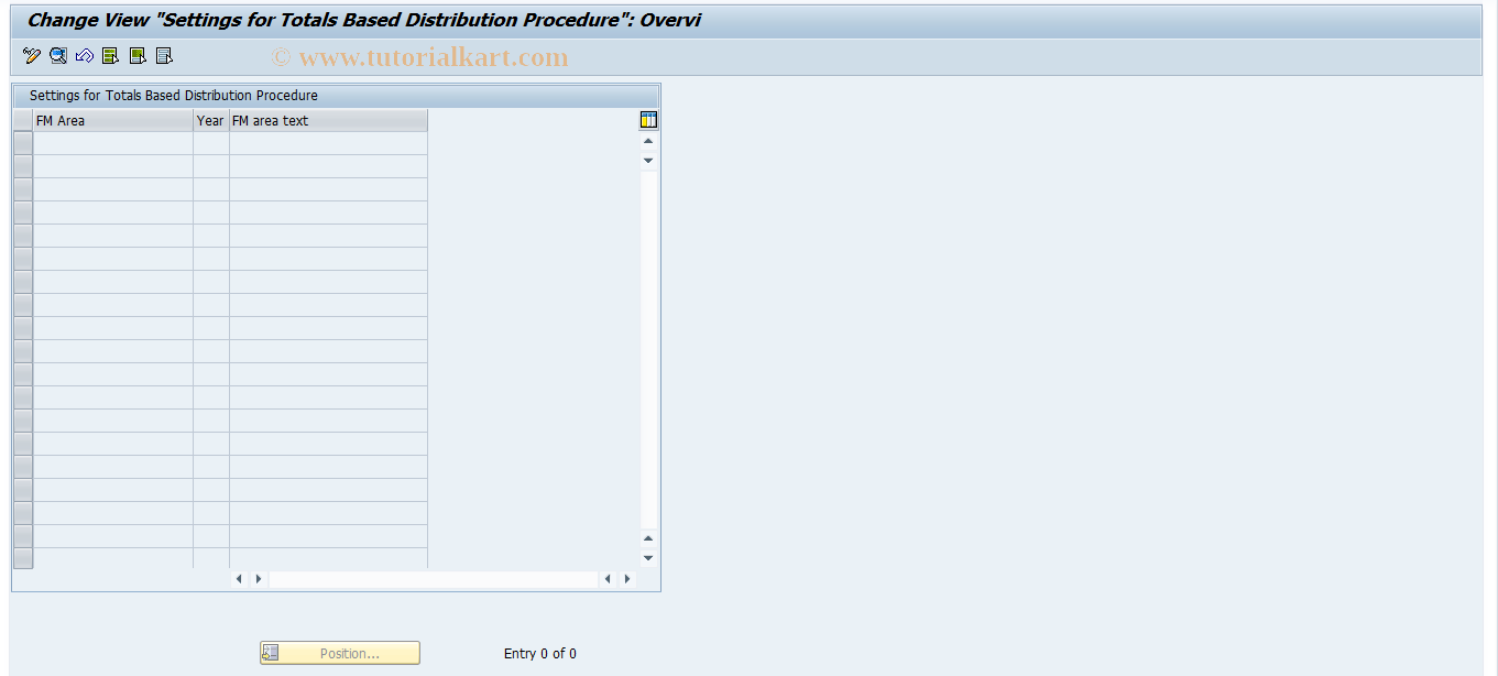 SAP TCode OFUT - Totals-Based Distribution Procedure