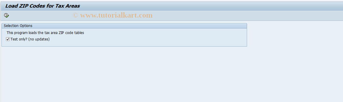 SAP TCode OGS6 - Load zip codes