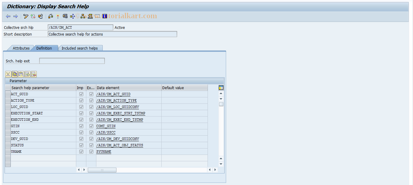 SAP TCode OIAC - Matchcode notifications