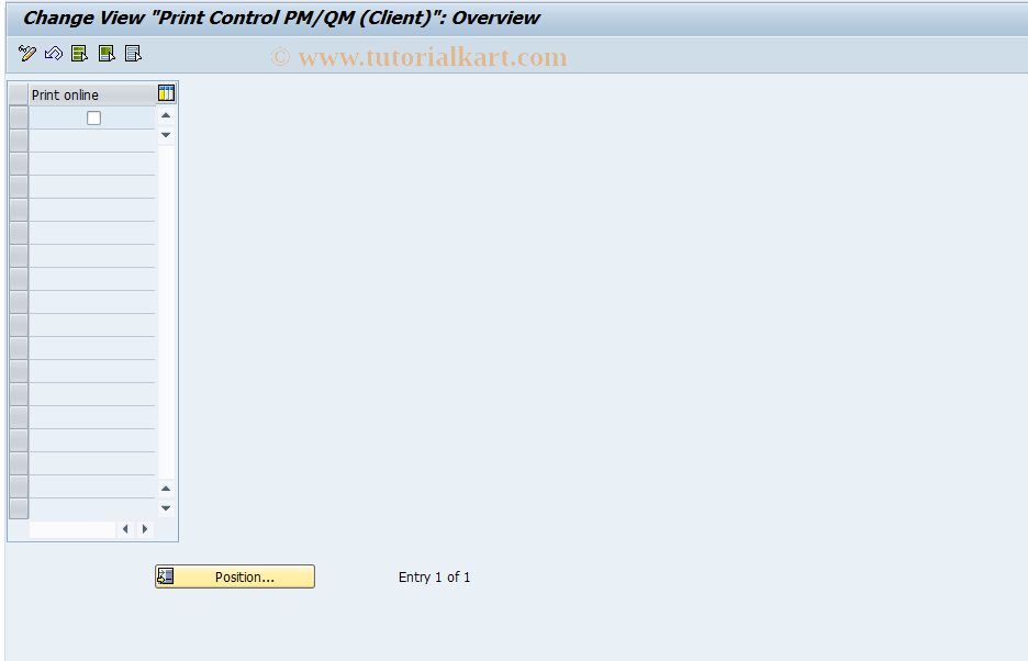 SAP TCode OID6 - Print Control Online/Update