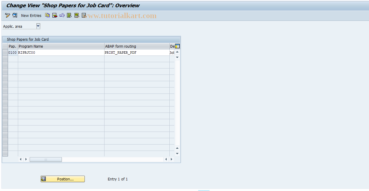 SAP TCode OID8 - PM Shop Papers for Orders