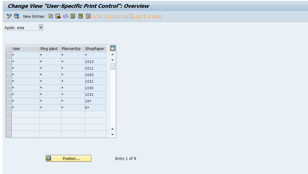 SAP TCode OIDC - PM Notifs - User-SpecifPrintControl