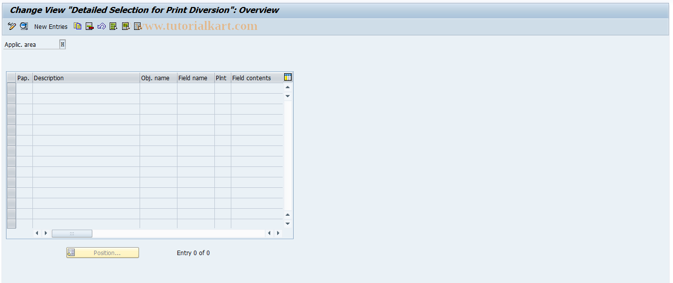 SAP TCode OIDT - PD Order Print Diversion by FieldConts