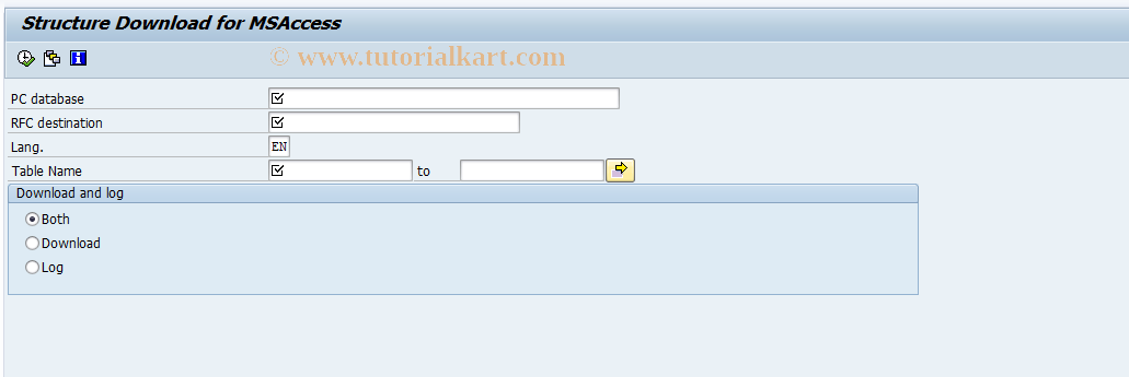 SAP TCode OIDV - Download SAP Tables into MS Access