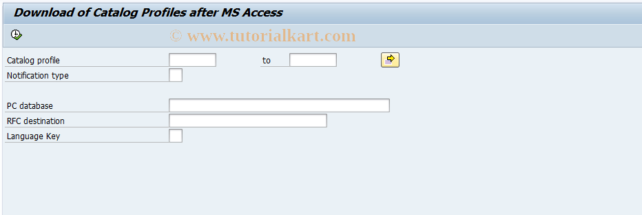 SAP TCode OIDW - Download catalog profile