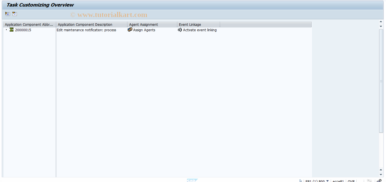 SAP TCode OIM1 - PM Notification Workflow Settings