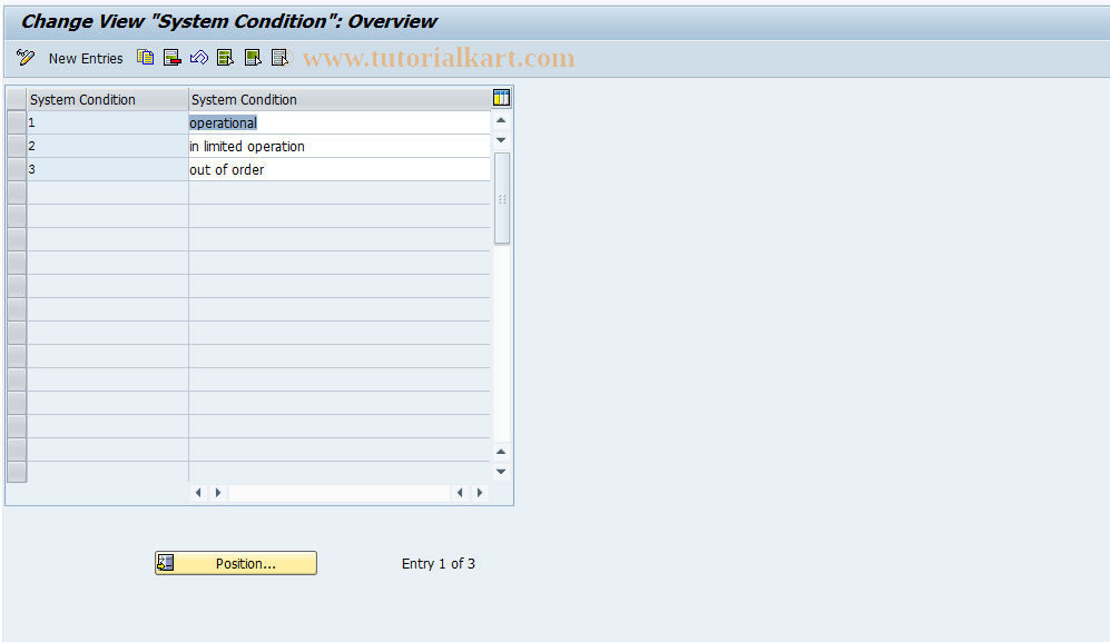 SAP TCode OIMZ - System Status