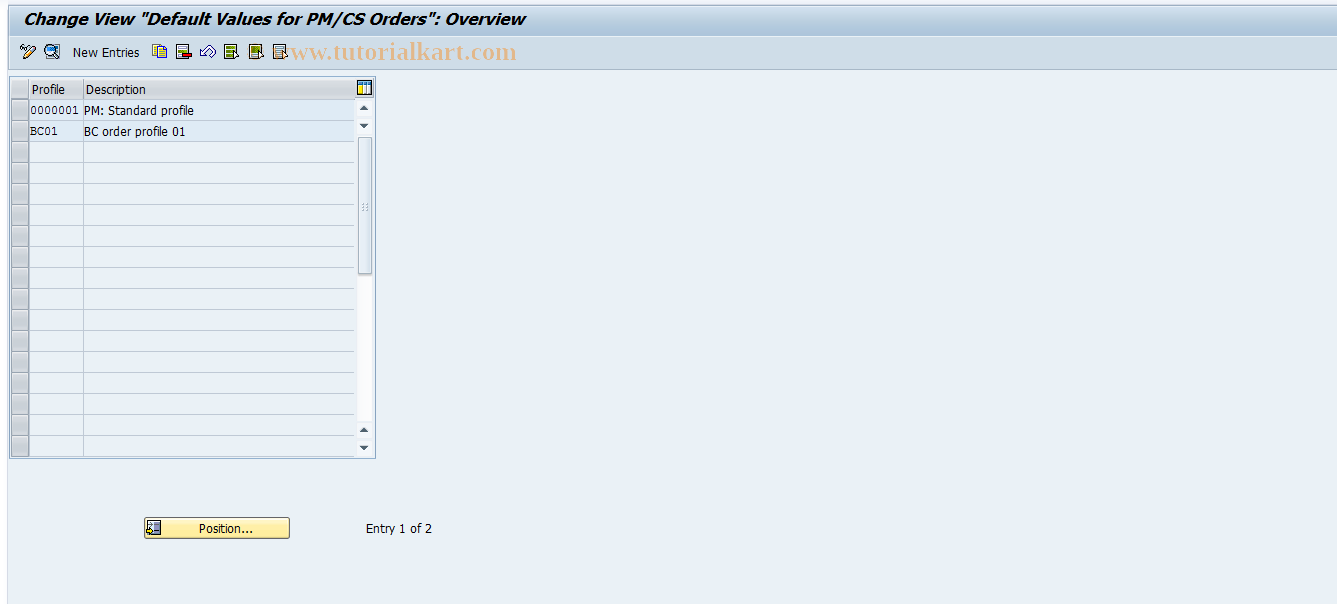 SAP TCode OIOH - PM Graphic and Relative for Orders