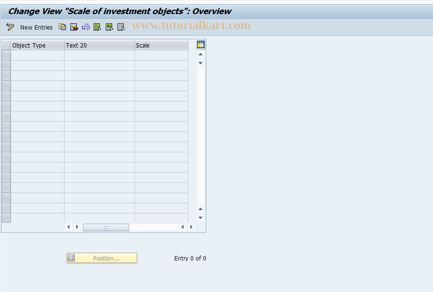 SAP TCode OITD - Definition of scale