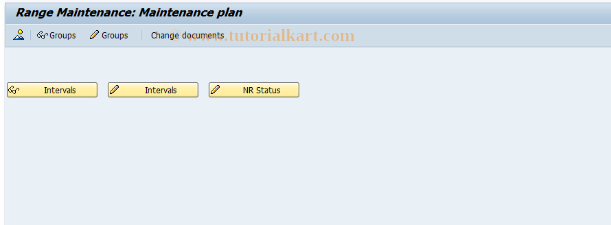 SAP TCode OIVN - Maintenance Plan Number Ranges