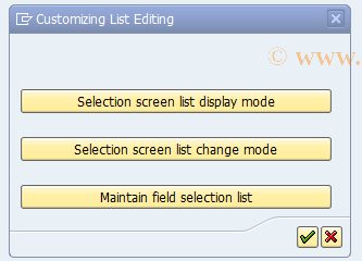 SAP TCode OIW1 - Activities list display