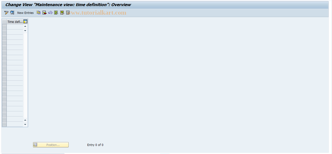 SAP TCode OJI3 - Maintain Time Definitions