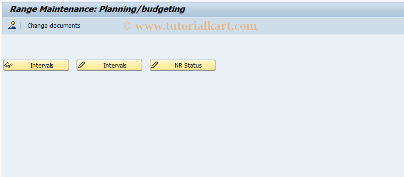 SAP TCode OK11 - Number Ranges for Cost Plg/Budgeting