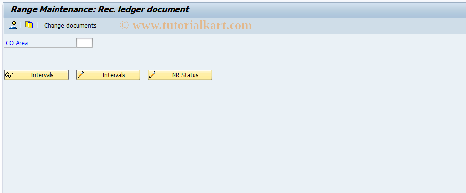 SAP TCode OK13 - Maintain Reconcil. Ledger Nr. Ranges