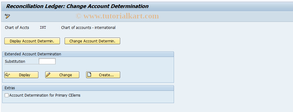 SAP TCode OK17 - Reconciliation Ledger: Account Determ.