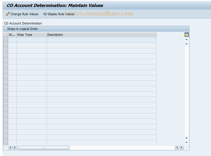 SAP TCode OKB9NR - CO-Account Determination: Rule Maint