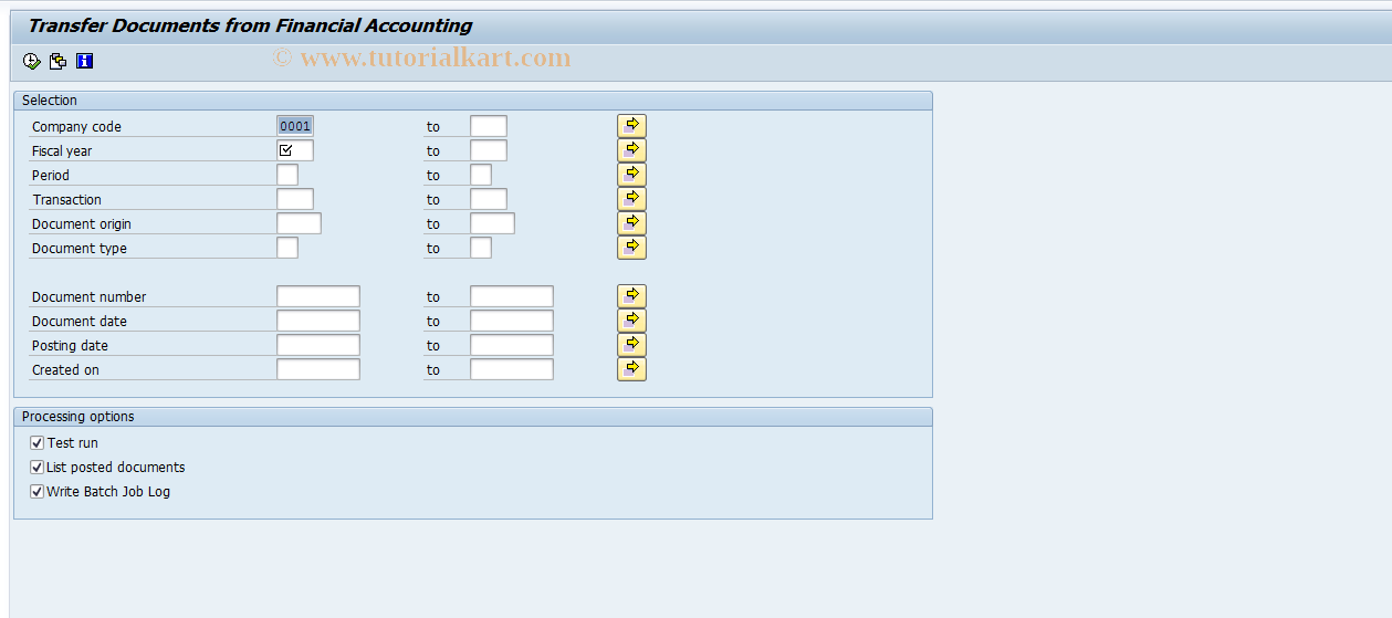 SAP TCode OKBA - Transfer FI Documents to CO