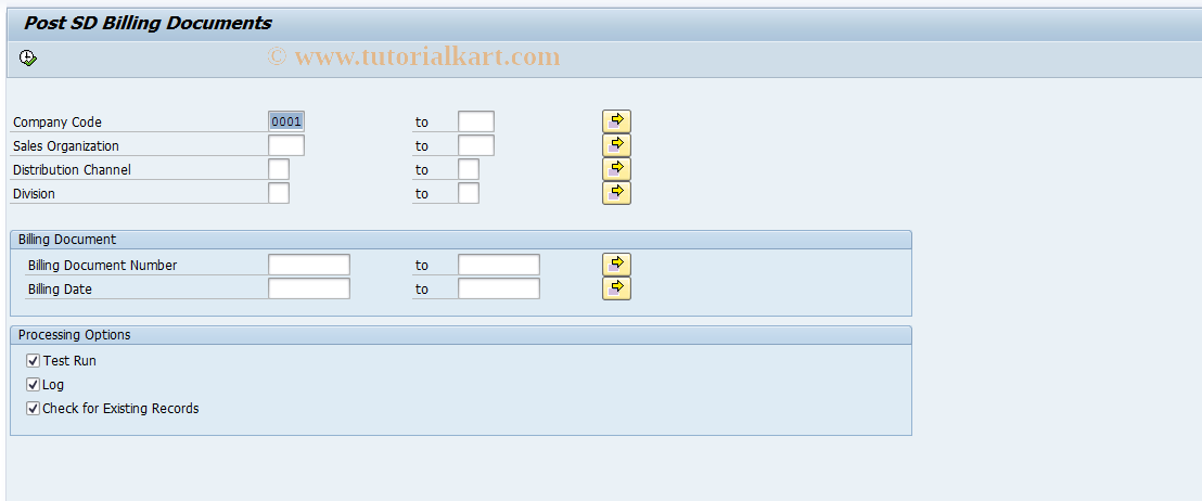 SAP TCode OKBC - Transfer SD Documents to CO