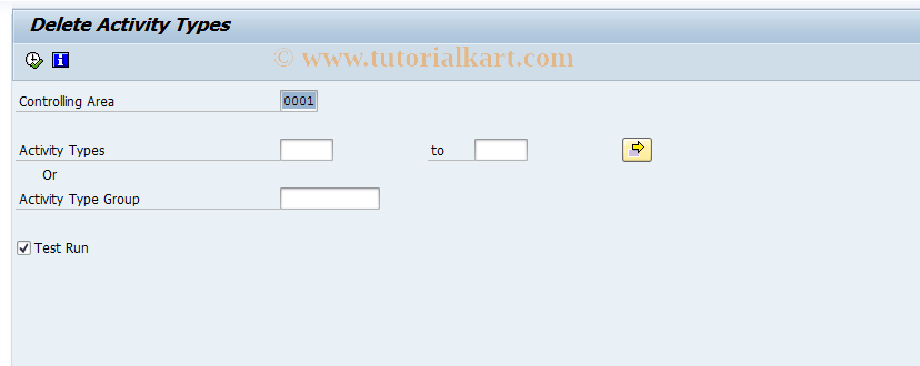 SAP TCode OKC6 - Delete Activity Types