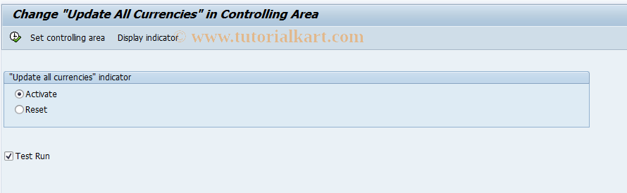 SAP TCode OKCX - Change All Currencies Indicator