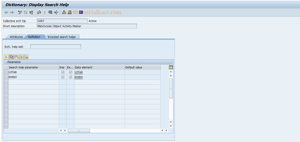 SAP TCode OKEE - Maintain Activity Type Matchcode IDs