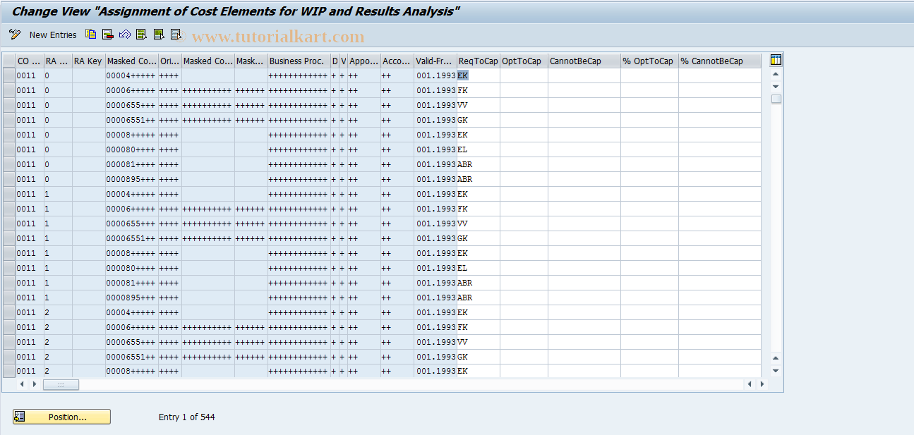 SAP TCode OKGB - Customizing Assignment