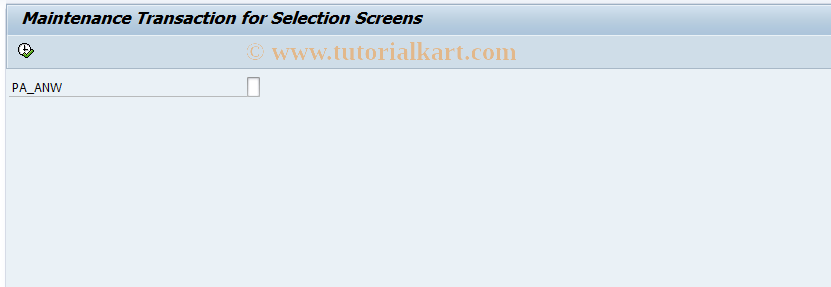 SAP TCode OKKB - Selection Screen Maintenance