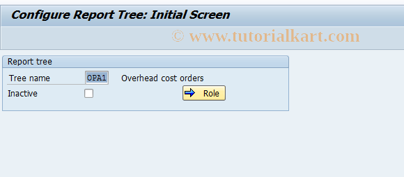SAP TCode OKL1 - Report Tree for CO-OPA