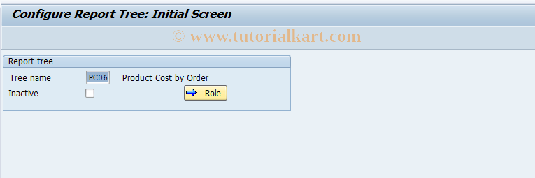 SAP TCode OKL2 - Report Tree: Order-Related Production 