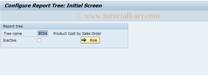 SAP TCode OKL3 - Report Tree: Sales-Order-Relative Production 