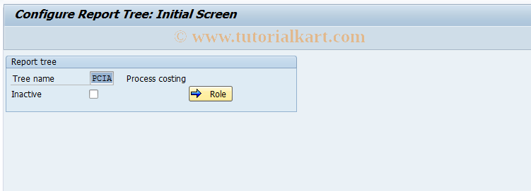 SAP TCode OKLI - Report Tree: Process Manufacturing