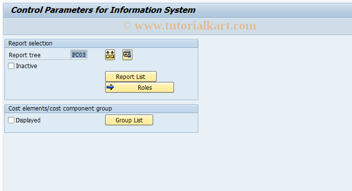 SAP TCode OKN4 - Control Info Sys Prod Cost by Period