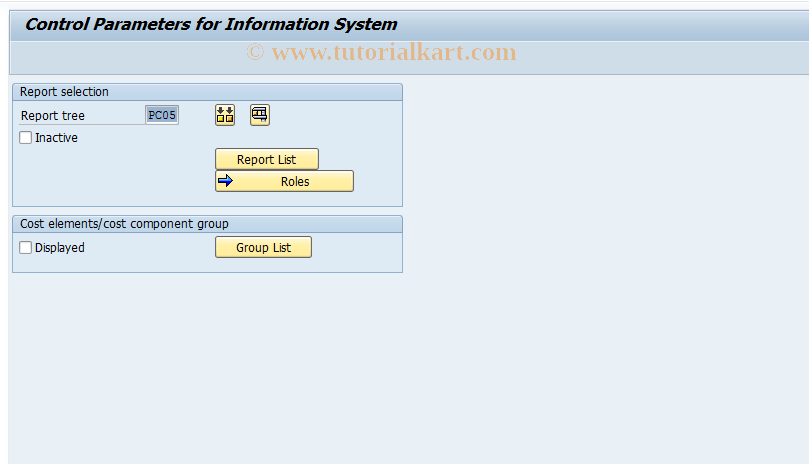 SAP TCode OKNF - Control Info Sys Intangible Goods