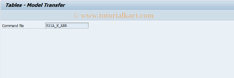 SAP TCode OKOT - Transport Settlement Tables