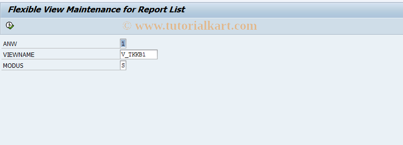 SAP TCode OKRH - Table Maintenance for Report List