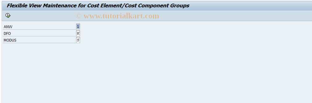 SAP TCode OKRI - Table Maintenance for Report Layouts