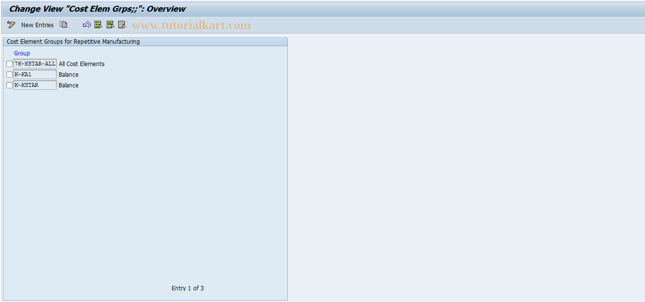 SAP TCode OKRO - Report Layouts for Process Mfg