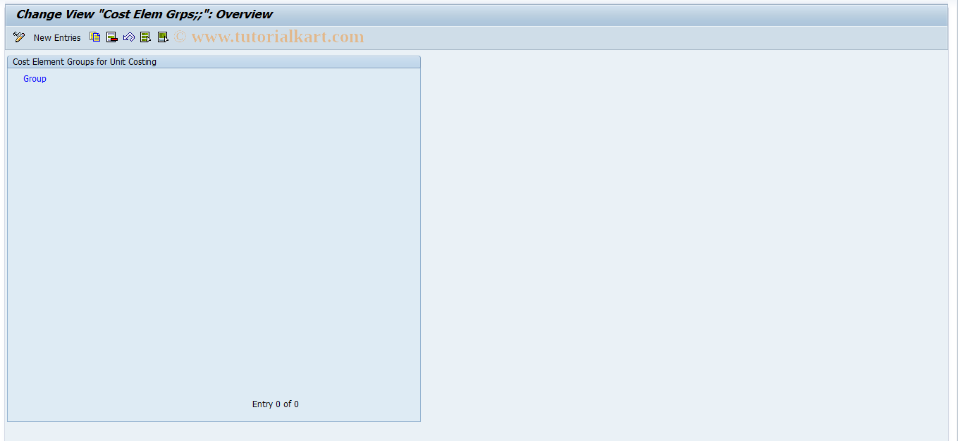 SAP TCode OKRP - Report Layouts for Unit Costing