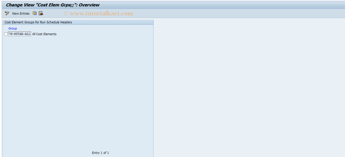 SAP TCode OKRV - Report Layouts for Run Sched Headers