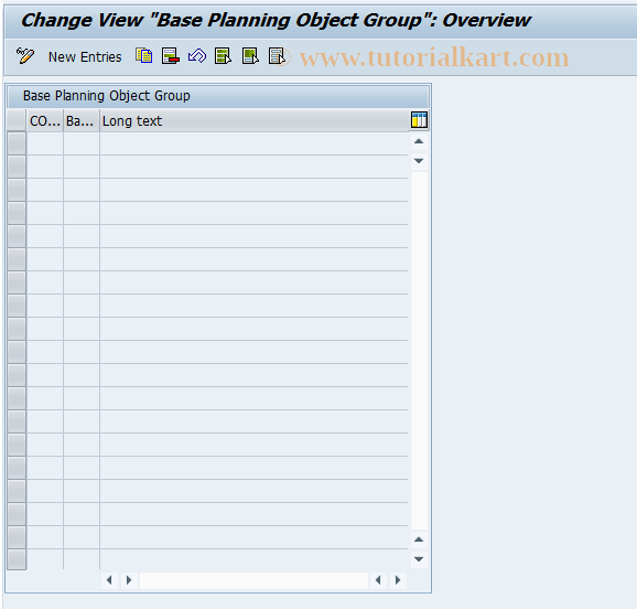 OKZA SAP Tcode Base Planning Object Group Transaction Code
