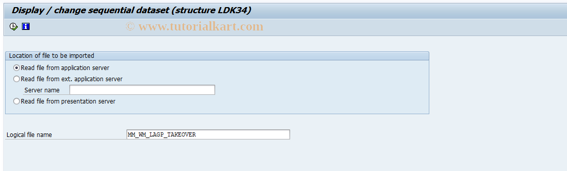 SAP TCode OL01 - Display / change LDK34 (bins)
