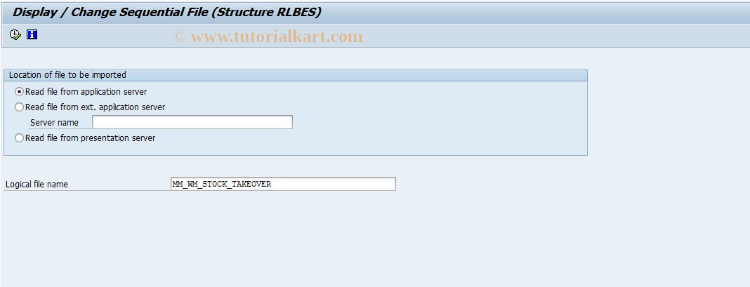 SAP TCode OL04 - Display / change RLBES (stock)